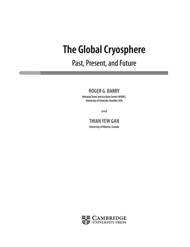 The Global Cryosphere