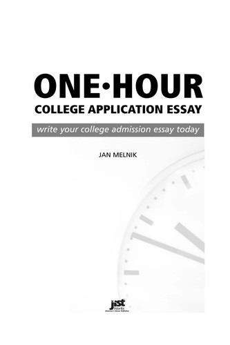 One-Hour College Application Essay