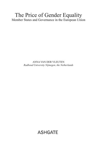 The Price of Gender Equality: Member States and Governance in the European Union