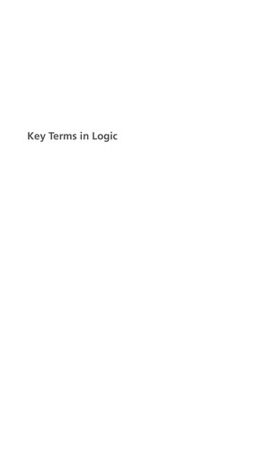 Key terms in logic