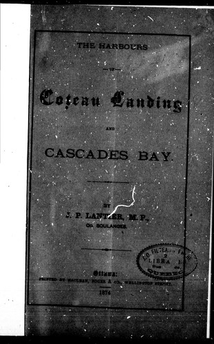 The harbours of Coteau Landing and Casacades Bay