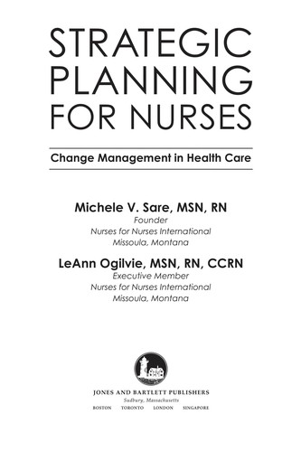 Strategic Planning for Nurses