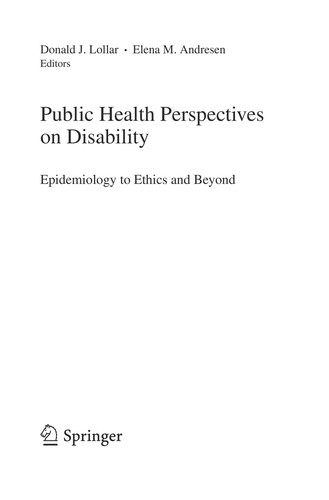 Public health perspectives on disability