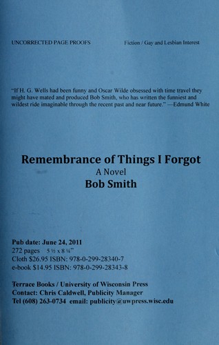 Remembrance of things I forgot