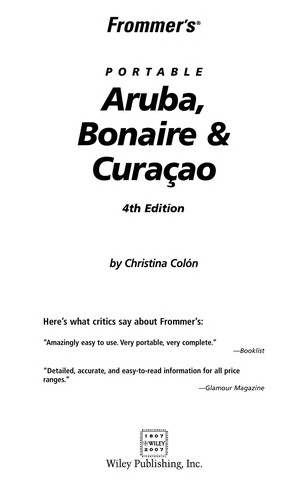 Frommer's Portable Aruba, Bonaire & Curaçao