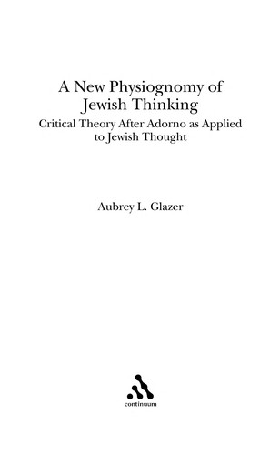 A New Physiognomy of Jewish Thinking