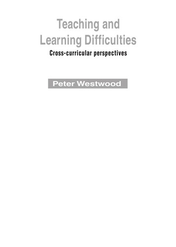 Teaching and learning difficulties