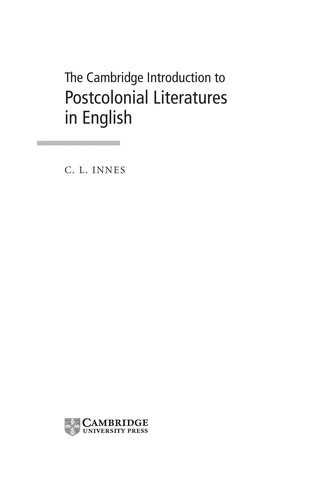 Cambridge Introduction to Postcolonial Literatures in English