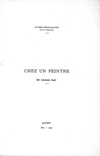 Chez un peintre