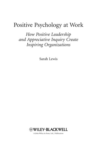 Positive psychology at work
