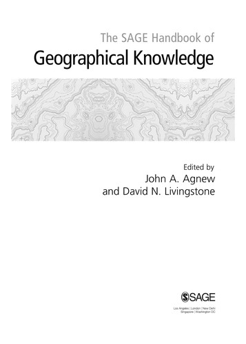 The SAGE Handbook of Geographical Knowledge