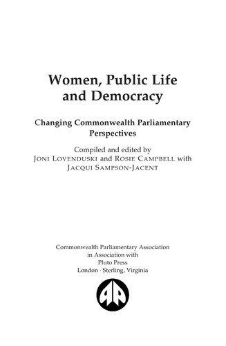 Women, Public Life and Democracy: Changing Commonwealth Parliamentary Perspectives