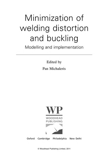 Minimization of welding distortion and buckling