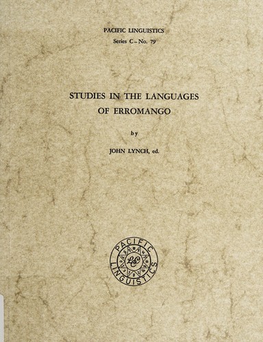 Studies in the Languages of Erromango