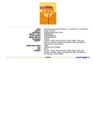 Selecting Instructional Materials