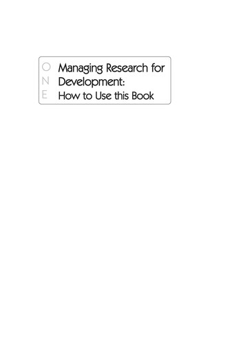 Research for Development: A Practical Guide