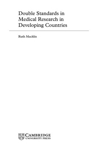 Double Standards in Medical Research in Developing Countries