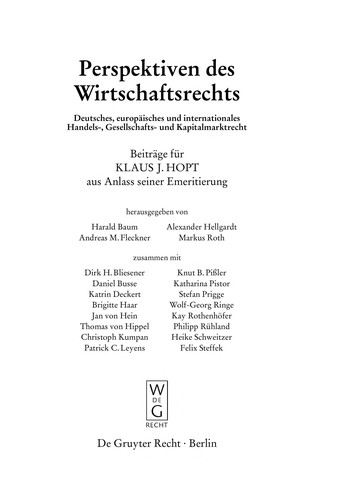 Perspektiven des Wirtschaftsrechts