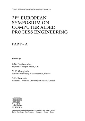 21st European Symposium on Computer Aided Process Engineering