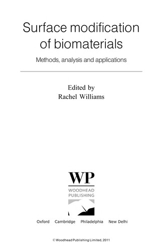 Surface Modification of Biomaterials