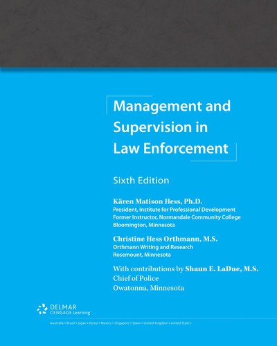 Management and Supervision in Law Enforcement
