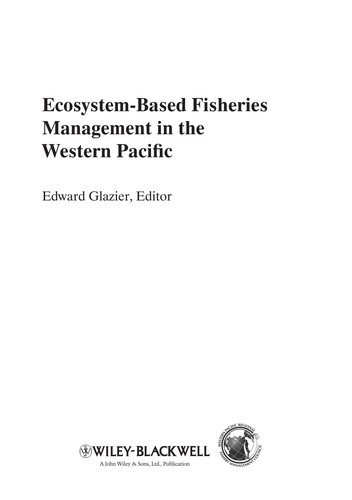 Ecosystem-based fisheries management in the western Pacific