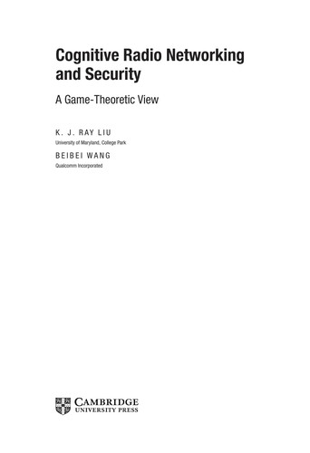 Cognitive Radio Networking and Security