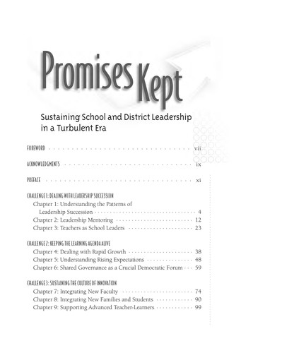 Promises kept