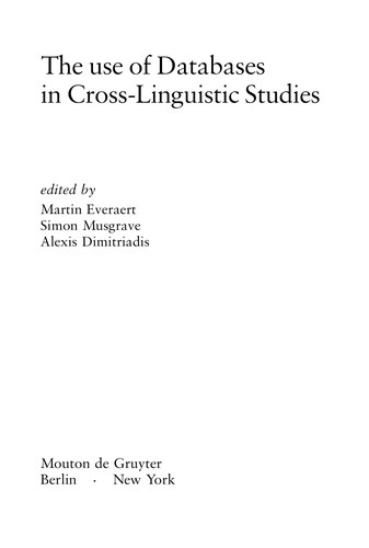 The Use of Databases in Cross-Linguistic Studies
