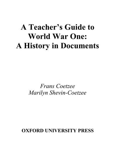 A teacher's guide to World War One