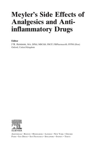 Meyler's Side Effects of Analgesics and Anti-inflammatory Drugs