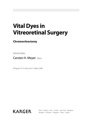 Vital Dyes in Vitreoretinal Surgery