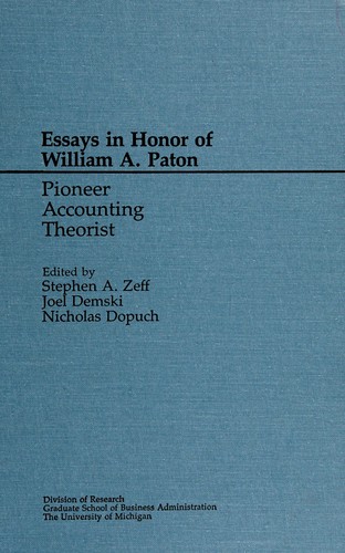 Essays in honor of William A. Paton