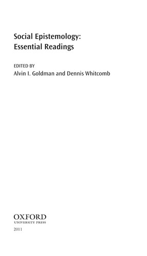 Social Epistemology