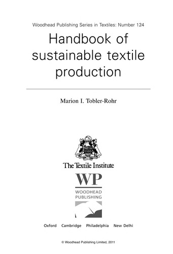 Handbook of Sustainable Textile Production