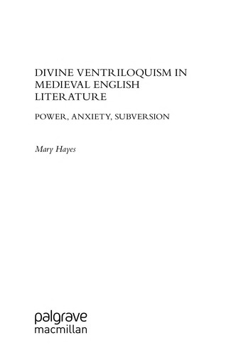 Divine ventriloquism in medieval English literature