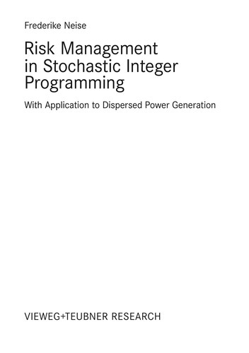Risk Management in Stochastic Integer Programming