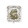 Vintage Retro Surprised Frog Illustration Die-Cut Magnet