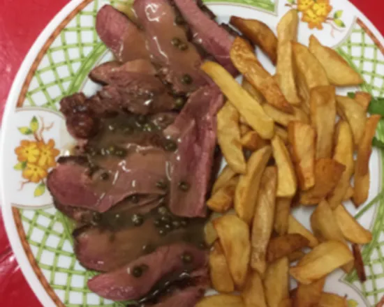 Magret de canard au poivre vert 