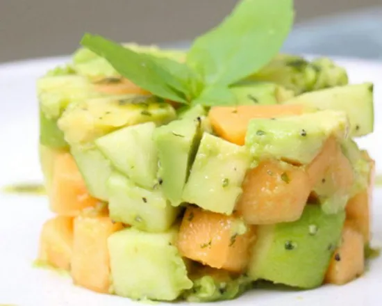 Tartare végétarien avocat et melon