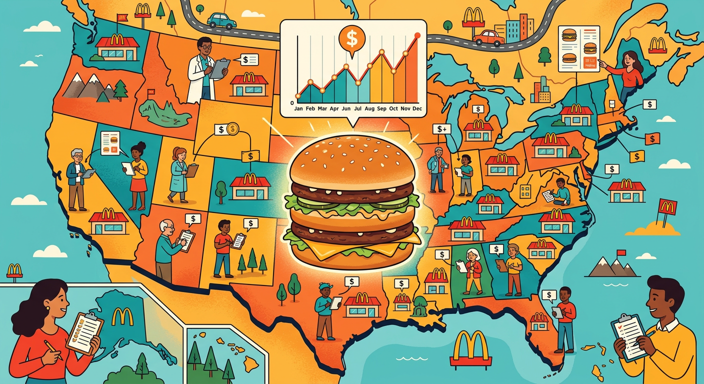 Big Mac Price USA 2026 April: From $3.99 to $9.50 Across 9,259 Zips