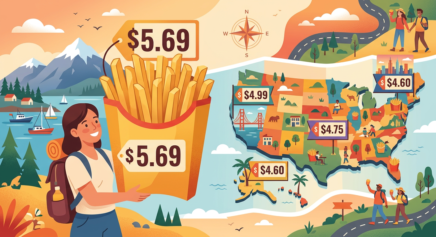 Medium Fries Hit $5.69 in Kodiak: Top 3 Priciest Cities Per State