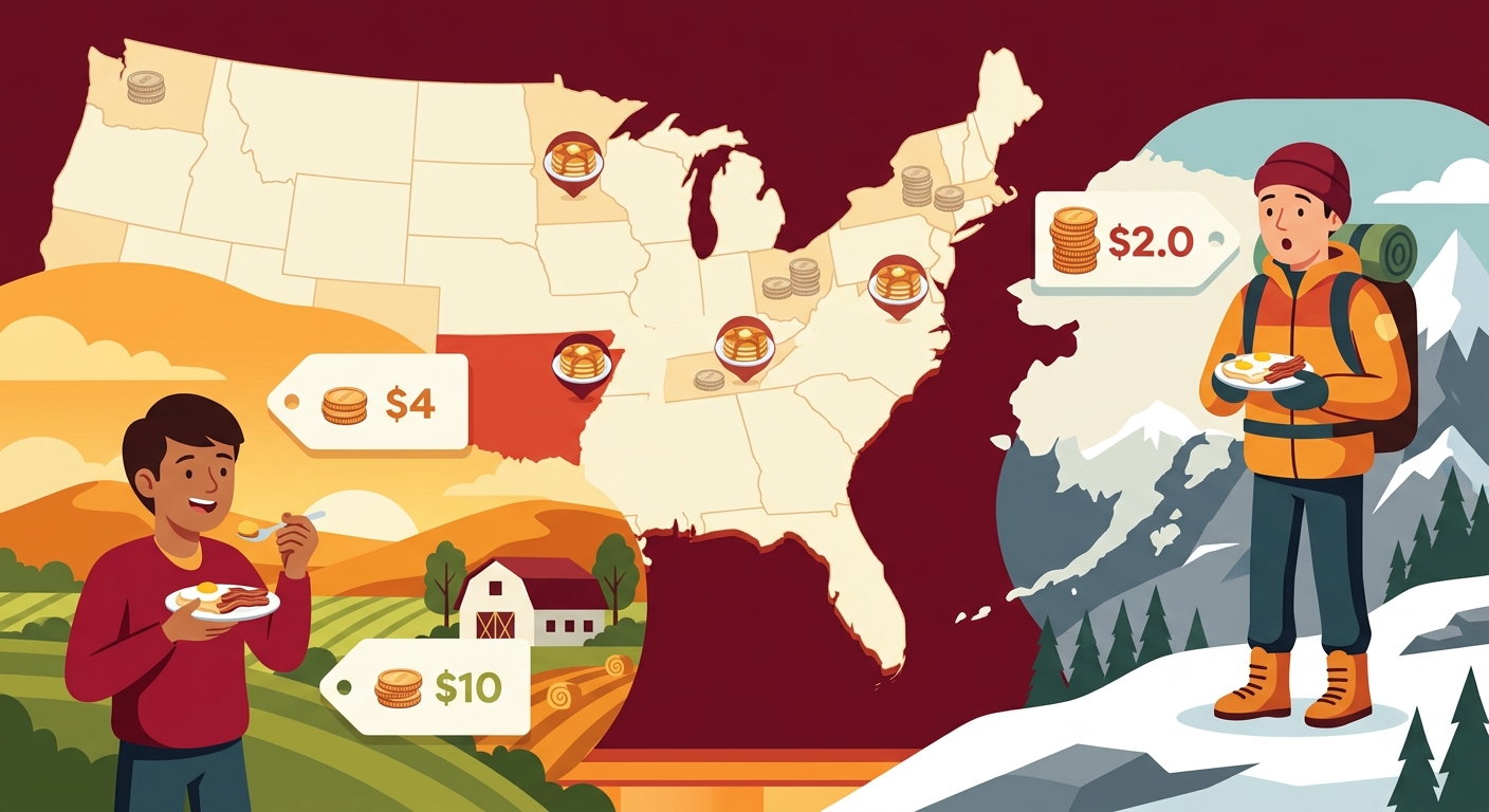 Saja Boys Breakfast Meal Prices: NC at $7.46 vs. AK at $10.94