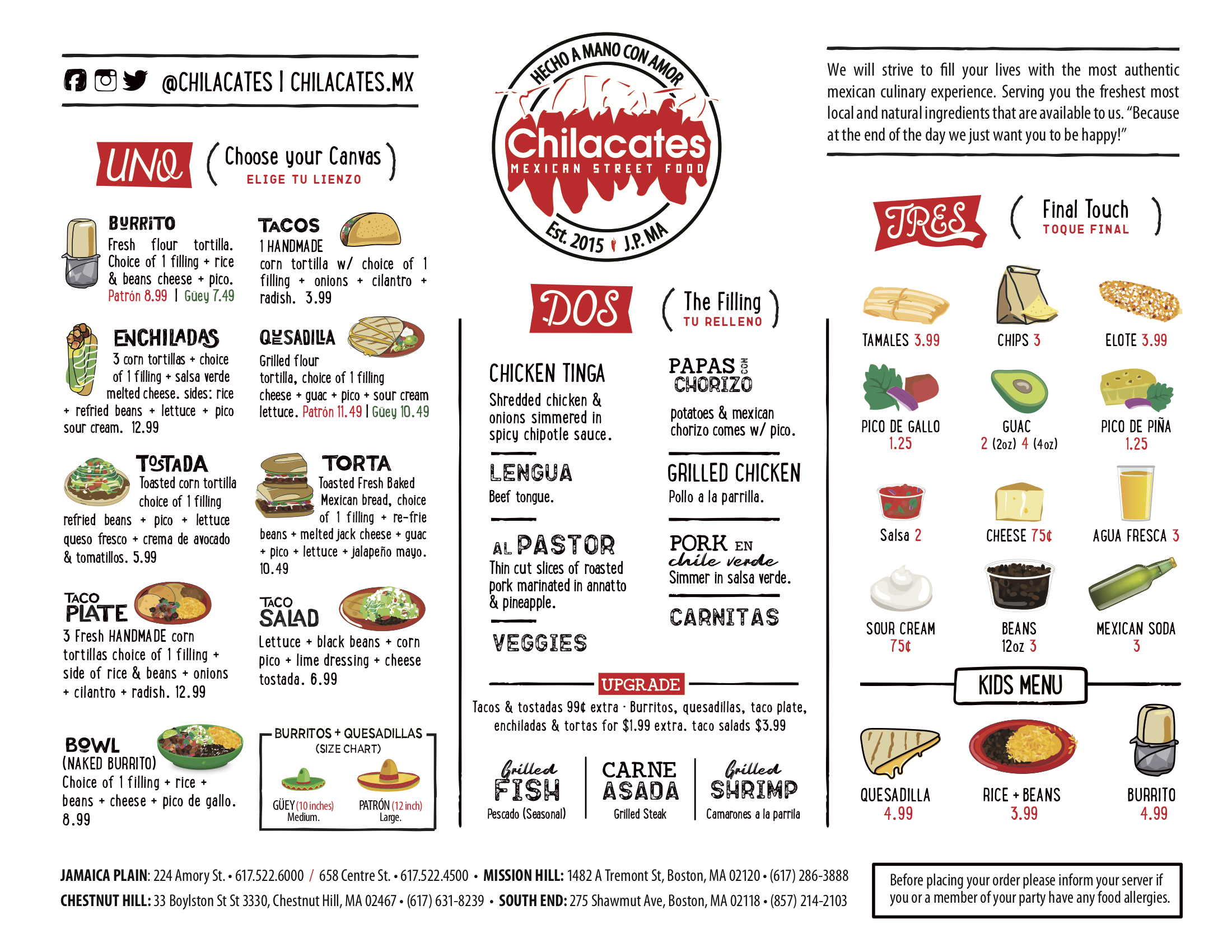 Our Menu