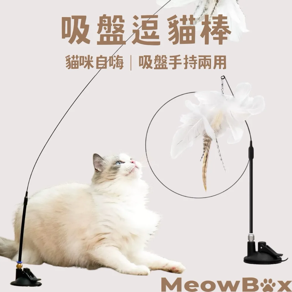 吸盤逗貓棒