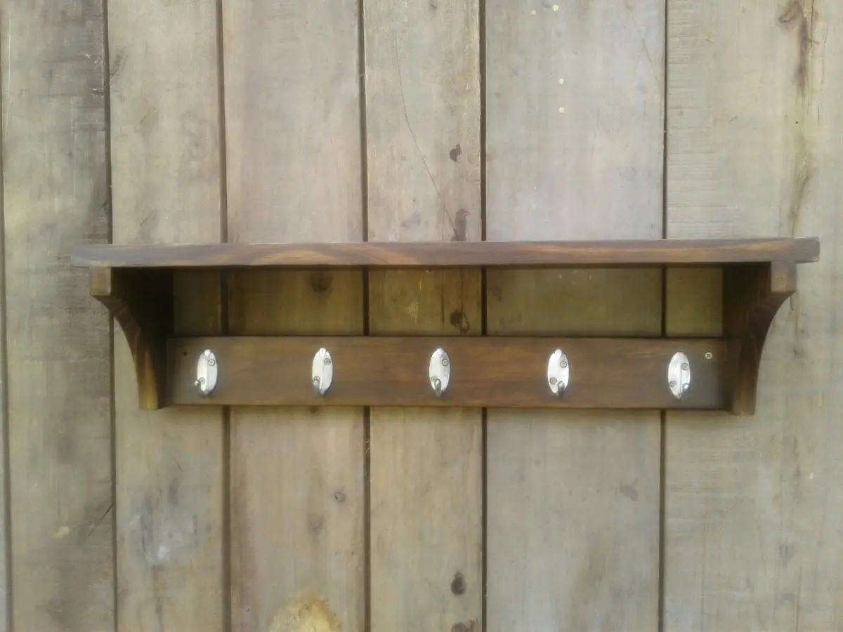 Repisa Perchero Madera