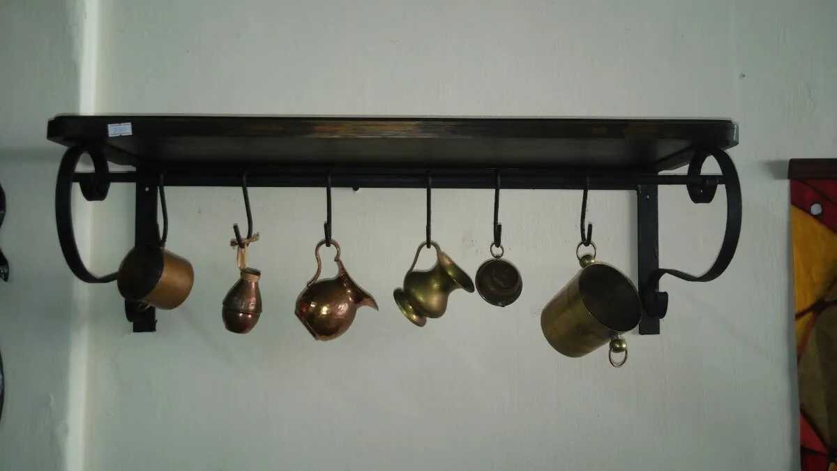 Ganchera Hierro Y Madera