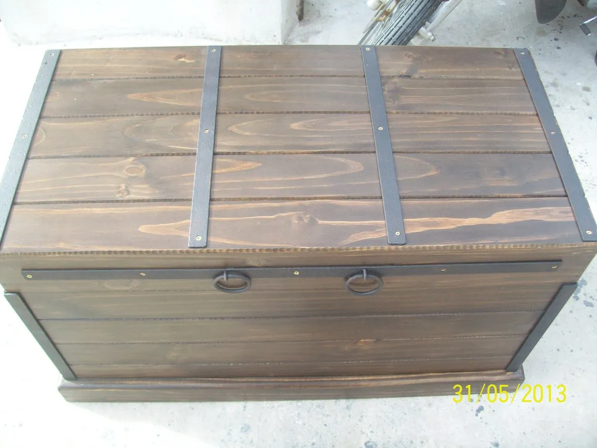 Baúl Rústico Madera Maciza