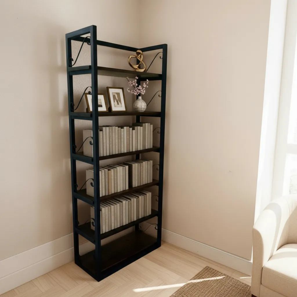 Biblioteca Hierro Estantería Con Ruedas