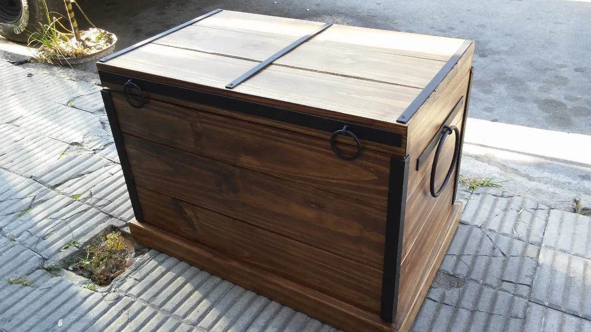 Baúl Rústico Madera Maciza